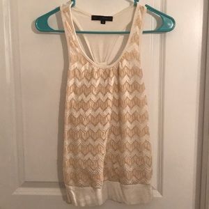 Heart Soul Cream & White Lace Front Tank